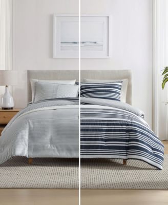 Coastline Stripe 3-Pc. Duvet Cover Set, King