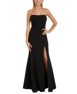 Morgan & Company - Juniors' Strapless Bustier Gown