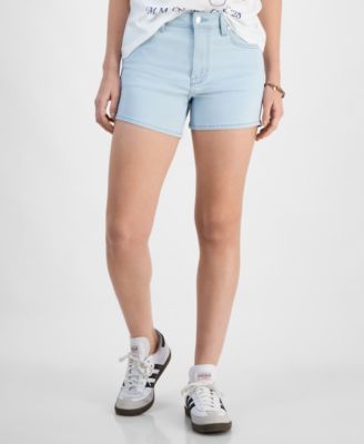 Juniors' 4" High-Rise Curvy Denim Shorts 