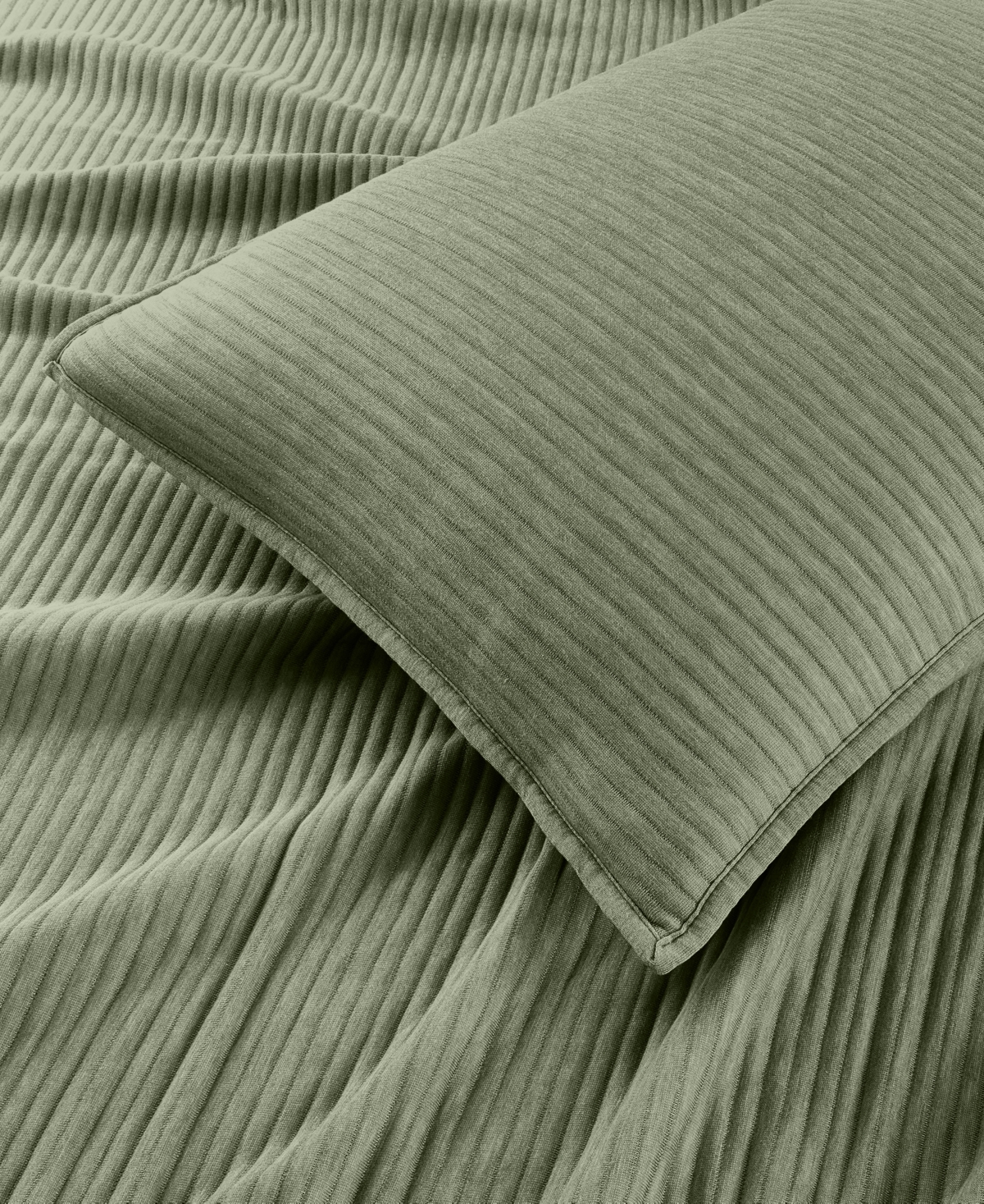 Arch Studio Heathered Jersey 3-pc. Quilt Set, Full/queen, Exclusively At Macy's In Fern Green