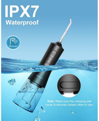 300ml Cordless Water Flosser with 4 Jet Tips, IPX7 Waterproof Portable Water Dental Flossers, Rechargeable Oral Irrigator with 4 Modes for Home Travel
