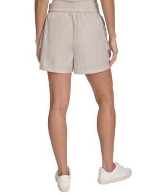 Women's Nylon Zip-Pocket Pull-On Cargo Shorts