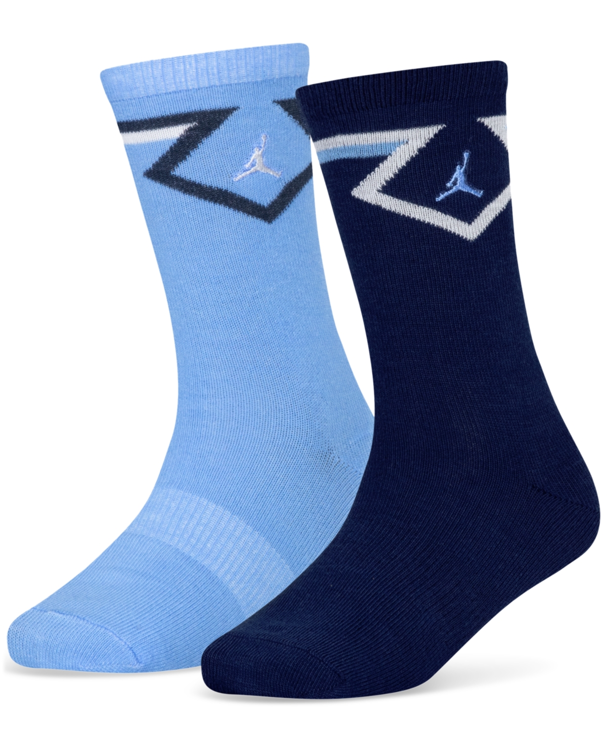 JORDAN BIG KIDS DIAMOND LOGO HIGH CREW SOCKS, SET OF 2 