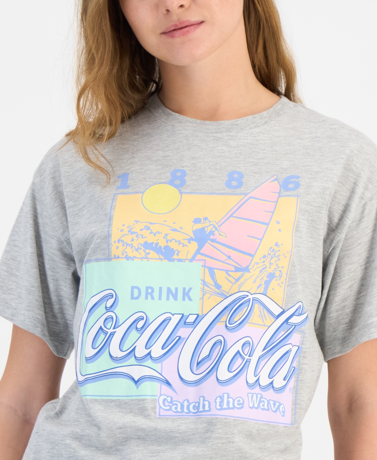 Shop Freeze 24-7 Juniors' Coca-cola Graphic Relaxed-fit T-shirt