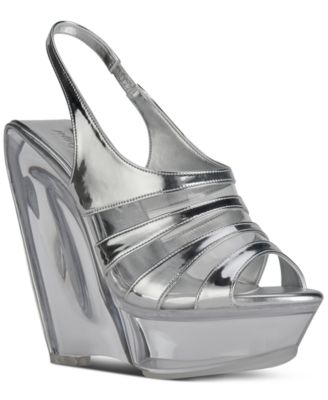 Jeffrey Campbell - Slo-Mo Vinyl Platform Wedge Sandals