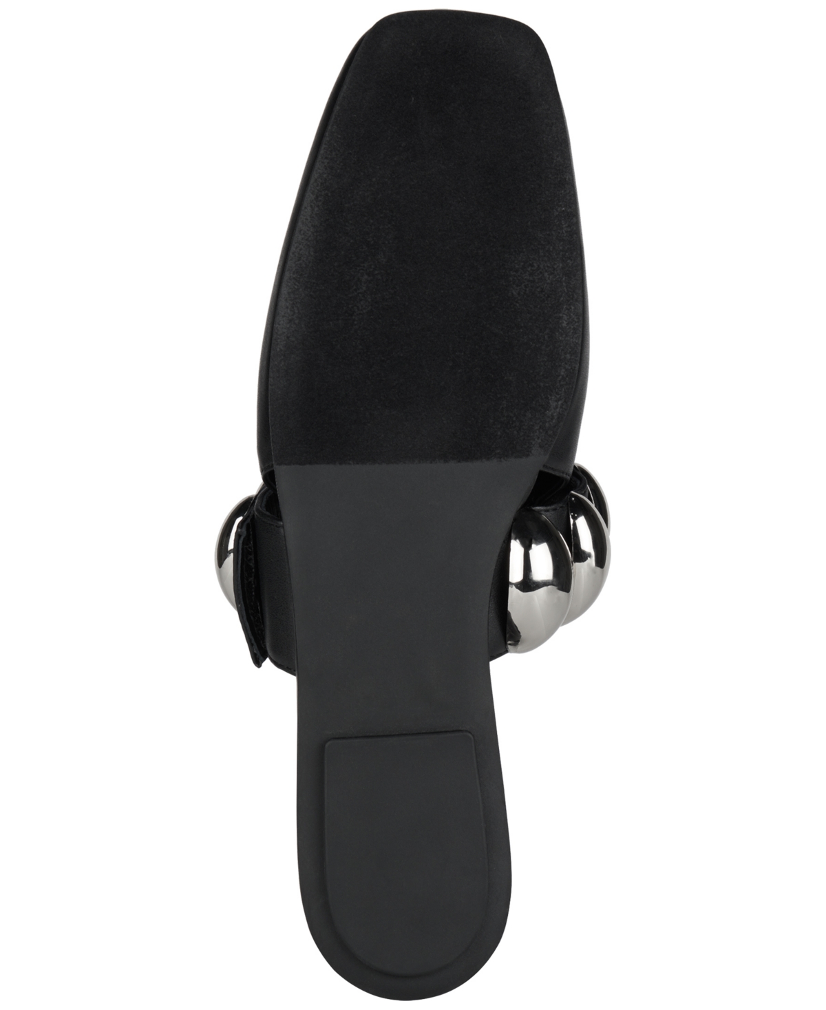 Jeffrey Campbell Manon Dome-studded Slingback Flats In Black Silver