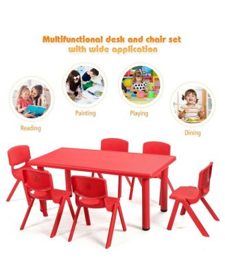 6-pack Kids Plastic Stackable Classroom Chairs