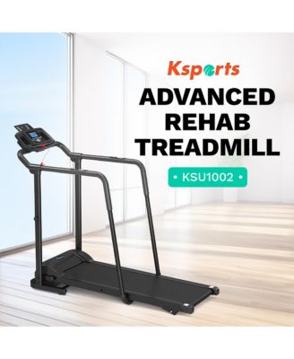 Advanced Rehab Treadmill with 2.25 Horsepower Motor and Bluetooth Kinomap for Workout Sessions, Exercise, and Active Recovery, Black