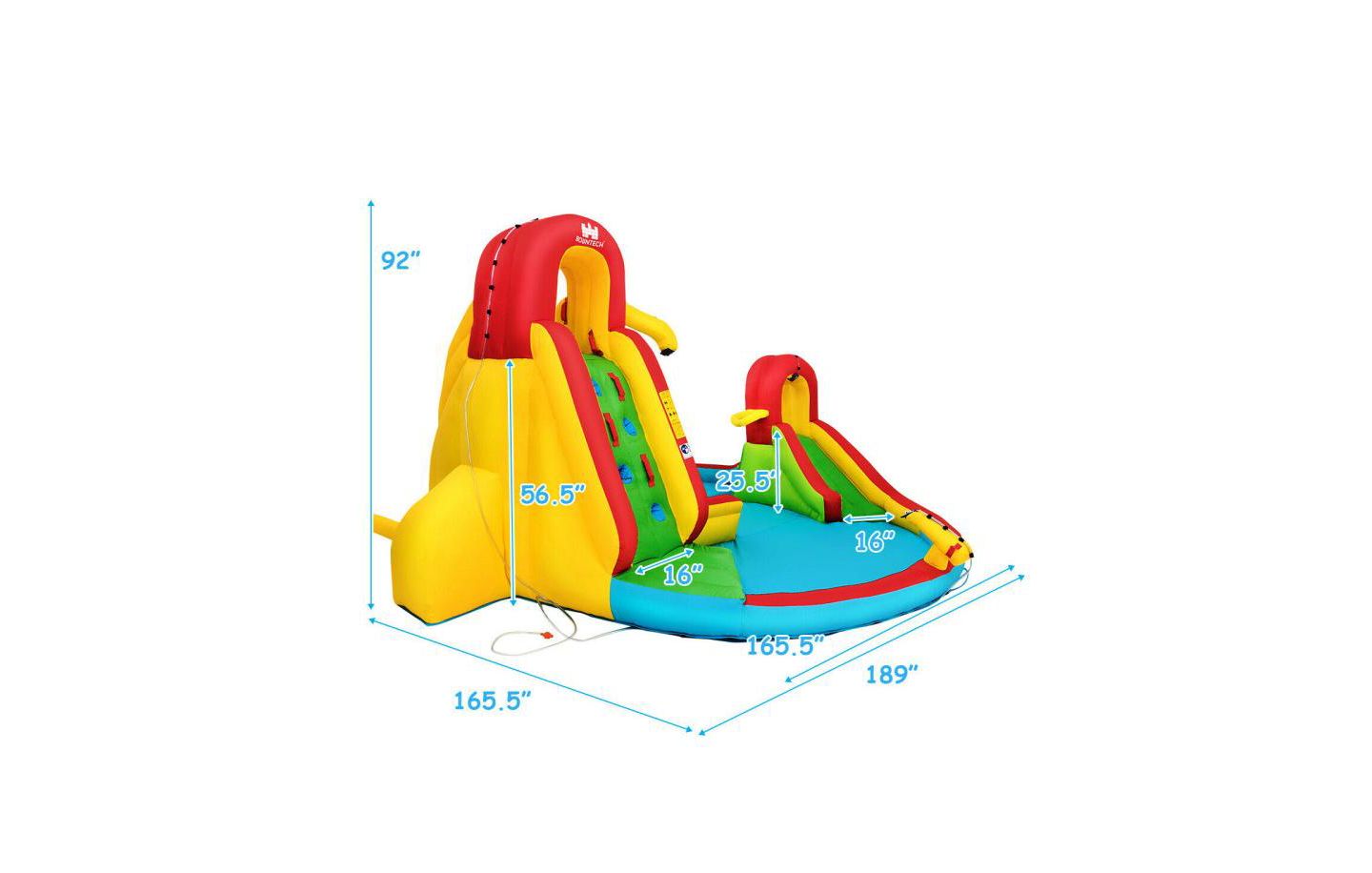 Детская игрушка Slickblue Water Slide Bounce Park Inflatable Water Park, Ages 3+, цвет: Разноцветный — фото 8