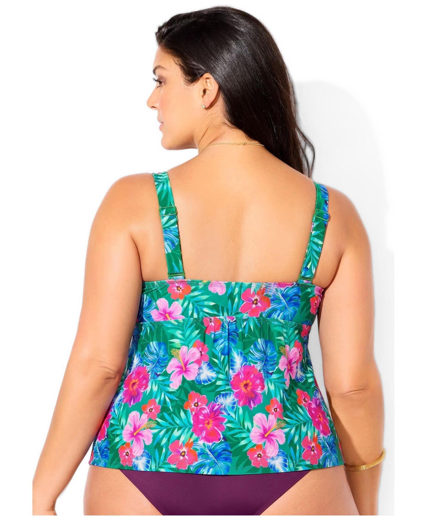 Верх бикини Flared, танкини — Swimsuits for All, цвет: Изумрудный — фото 2