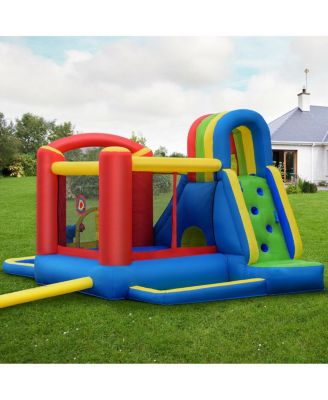 Inflatable Kids Bounce House Castle with Blower Fun and Durable Playset for Outdoor Entertainment