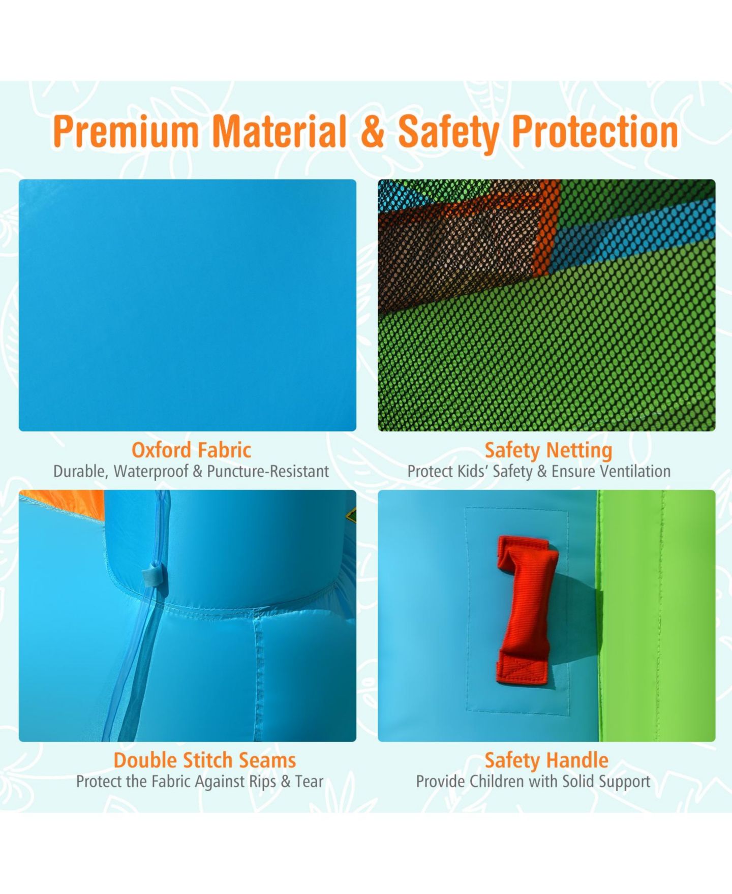 Детская игрушка Slickblue Water Slide Bounce House with Climbing Wall, Accommodates 3-6 Kids, Ages 3+, цвет: Синий — фото 8