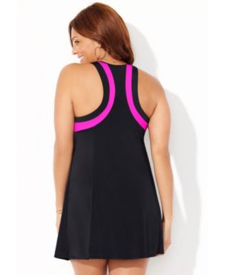 Women's High Neck Two Piece Racerback Swimdress