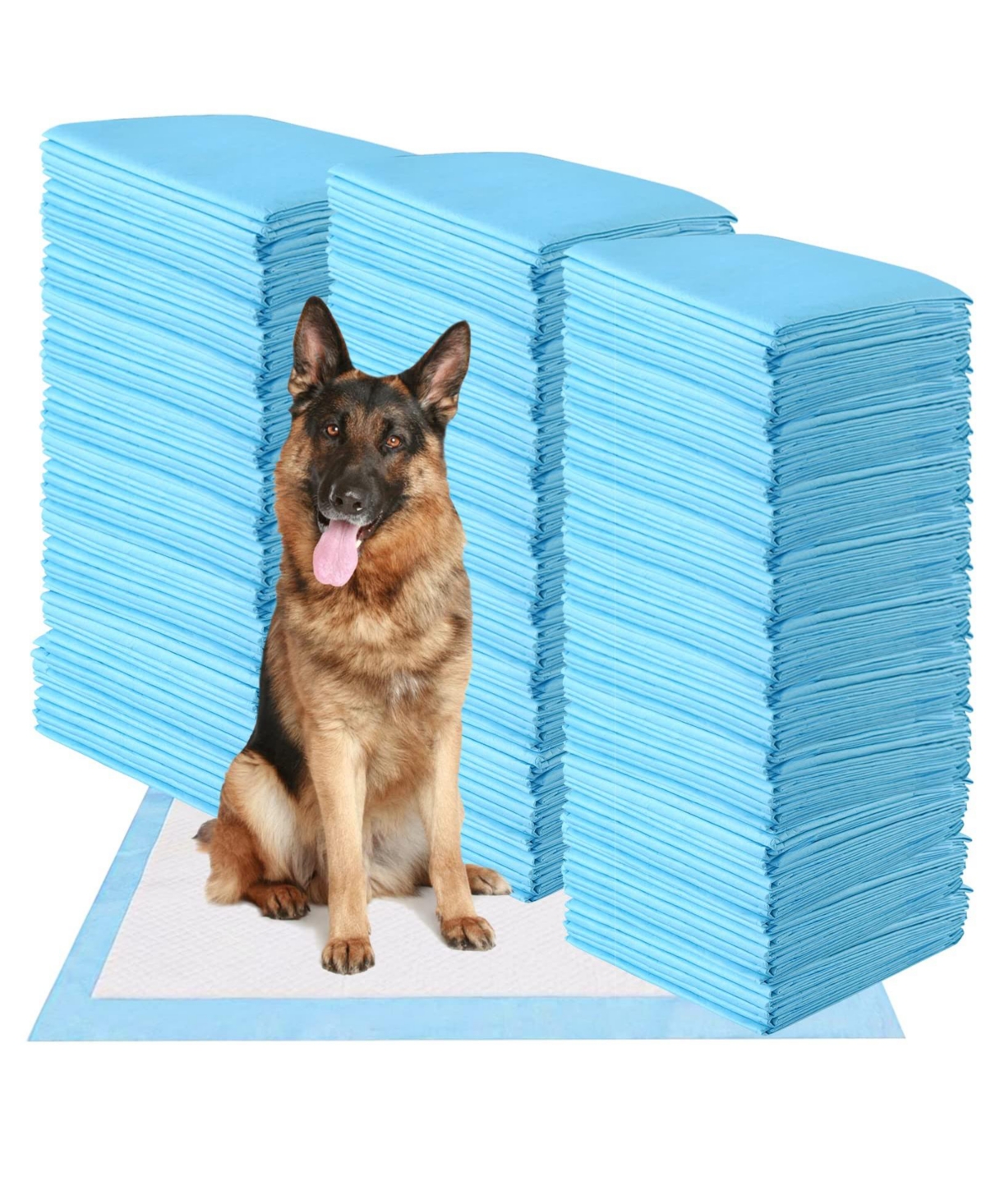 Puppy Pads 100 Count, 36" x30" Dog Pads, Powerful Absorbency, 5-Layer Design - Blue