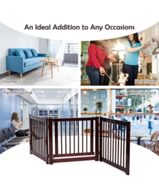 24 Inch Configurable Folding 3 Panel Wood Dog Fence