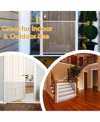 Baby Mesh Retractable Gates, Extra Wide Flexible Extension Safety Gate/Pet Dog Gate for Stairs/Doors/Hallways
