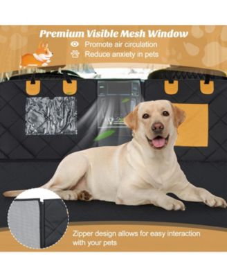 Dog Car Seat Cover Protector for Back Seat with Mesh Windows
