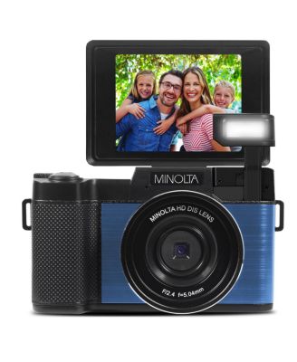 MND30 30MP 2.7K QHD 3.0" LCD Screen Digital Camera, Blue, With micro SD Card and Slinger Camera Bag