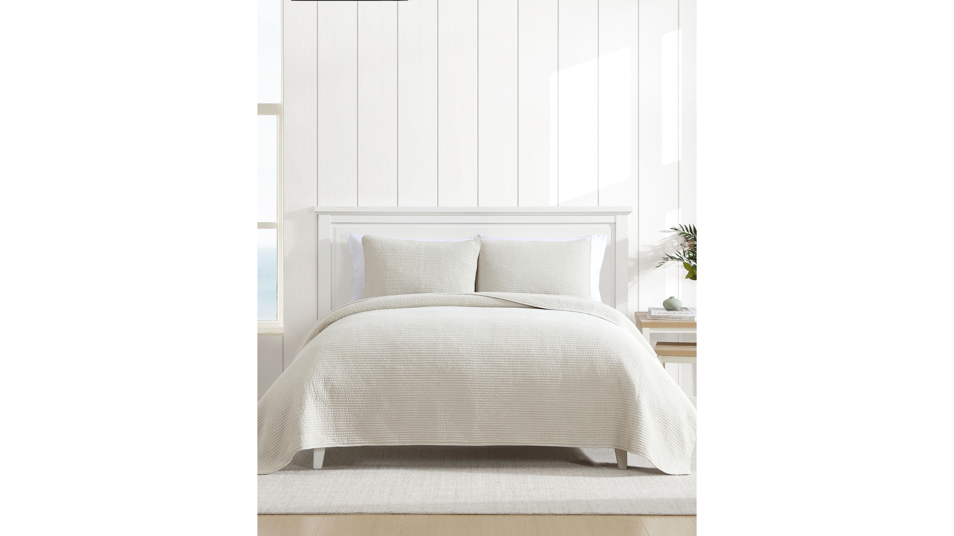 Nautica Seashore Stitch Washed 3-Pc. Quilt Set, Full/Queen