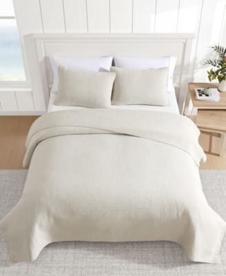 Nautica Seashore Stitch Washed 3-Pc. Quilt Set, King