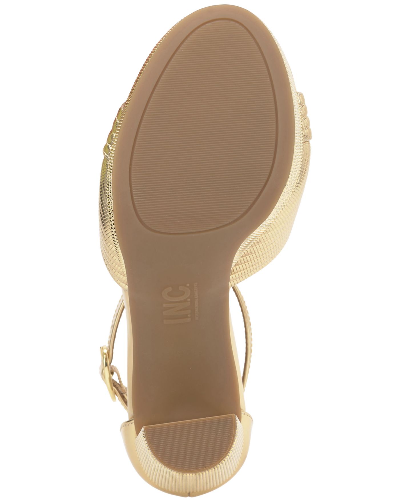 Женские сандалии I.N.C. International Concepts Namira Platform Dress Sandals, цвет: Золотой гладкий — фото 5