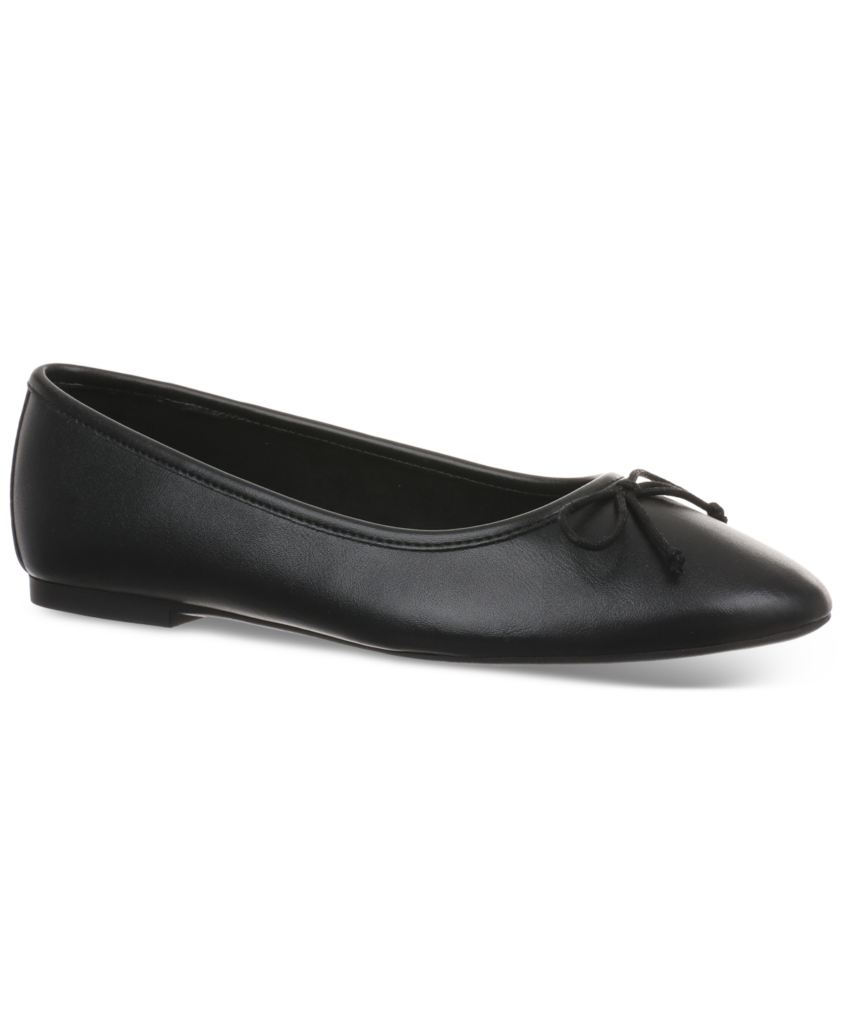 On 34th Naomiep Womens Faux Leather Slip On Ballet Flats In Black Smooth