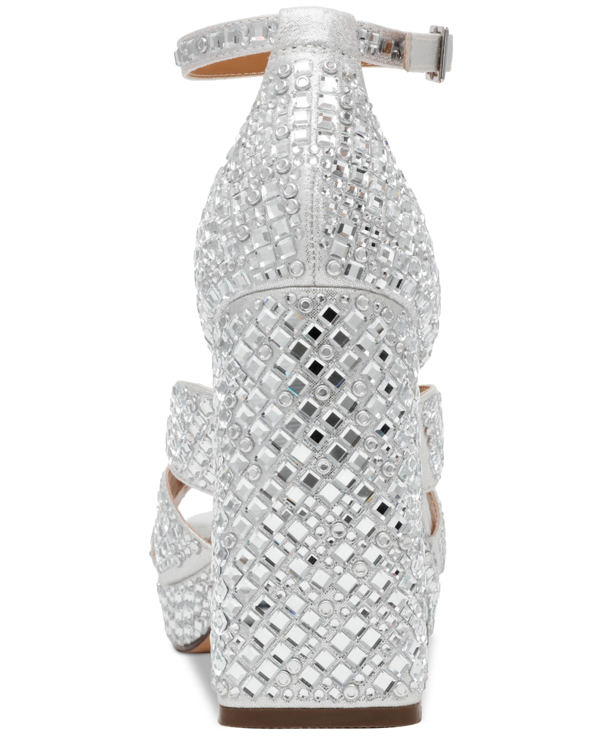 Shop Wild Pair Lydiaa Embellished Platform Dress Sandals, Exclusively At Macy's In Silver Bling