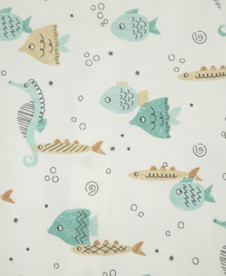 Baby Boys Aquatic Footed Coverall & Hat, 2 Piece Set