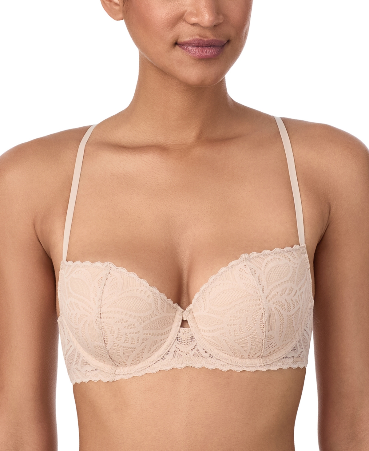 Dkny Women's Lace Deco Balconette Bra Dk7555 In Gold