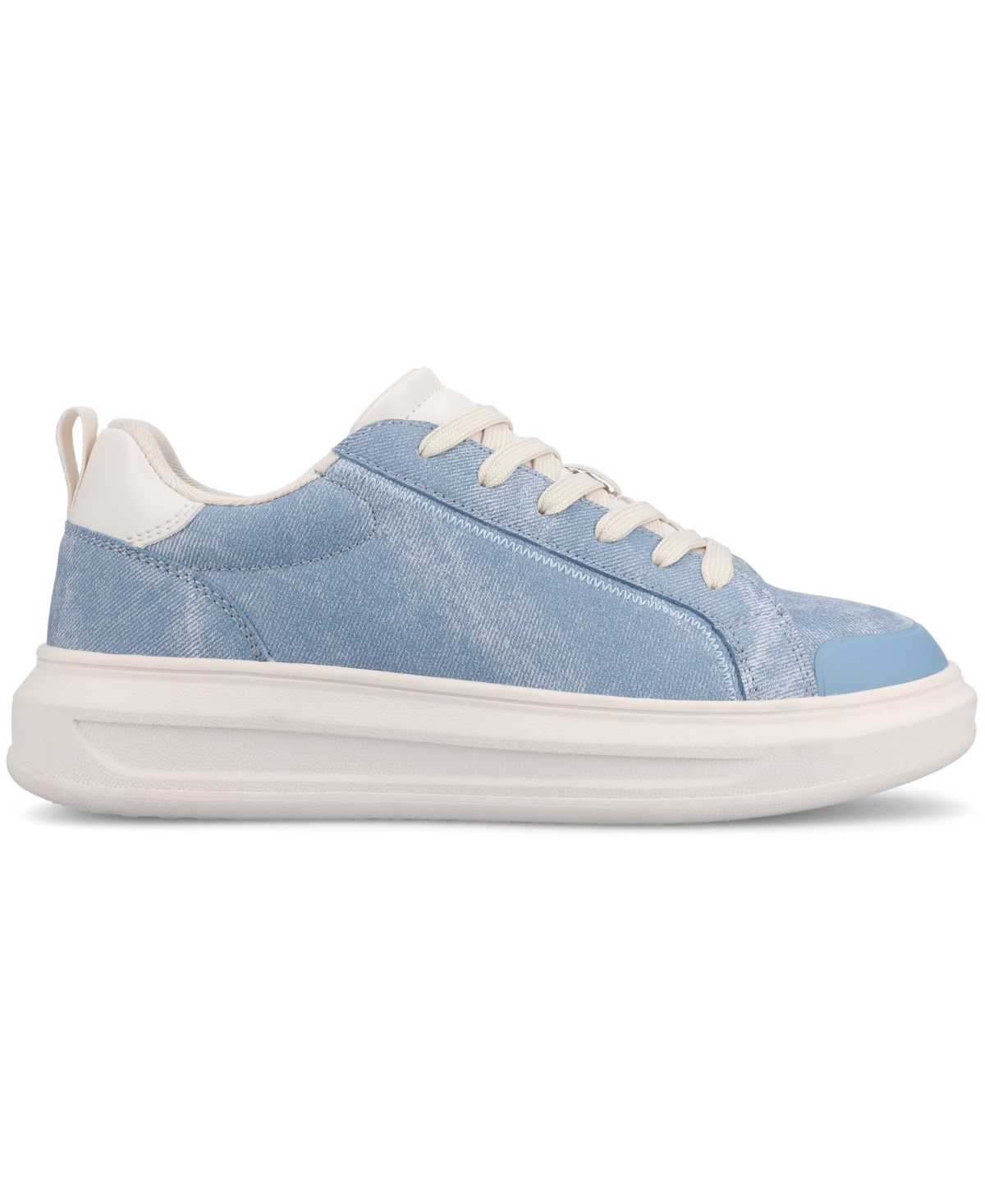 Journee Collection Women's Meeya Platform Lace Up Sneakers In Denim