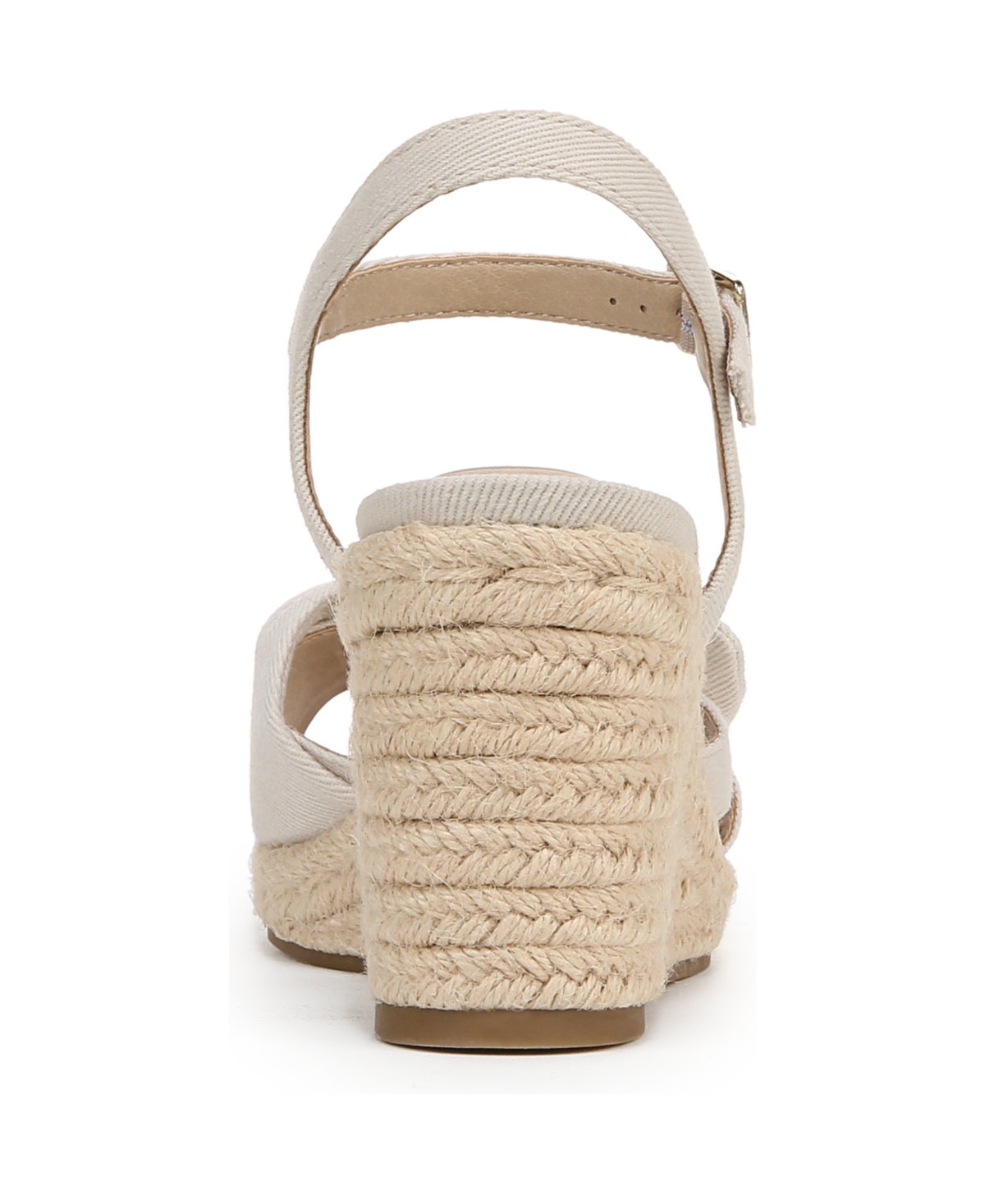 Shop Lifestride Women's Tahlia Open Roundtoe Espadrille Wedge Sandals In Bone White Fabric