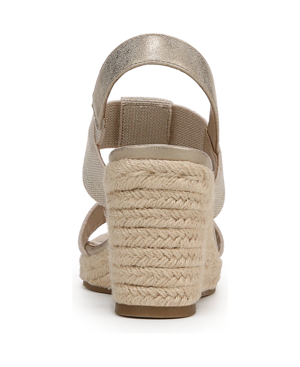Shop Lifestride Women's Tallulah Espadrille Wedge Sandals In Gold Fabric,faux Leather