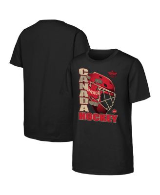 Outerstuff - Big Boys and Girls Black Canada 2025 4 Nations Face-Off Goalie Strong T-shirt