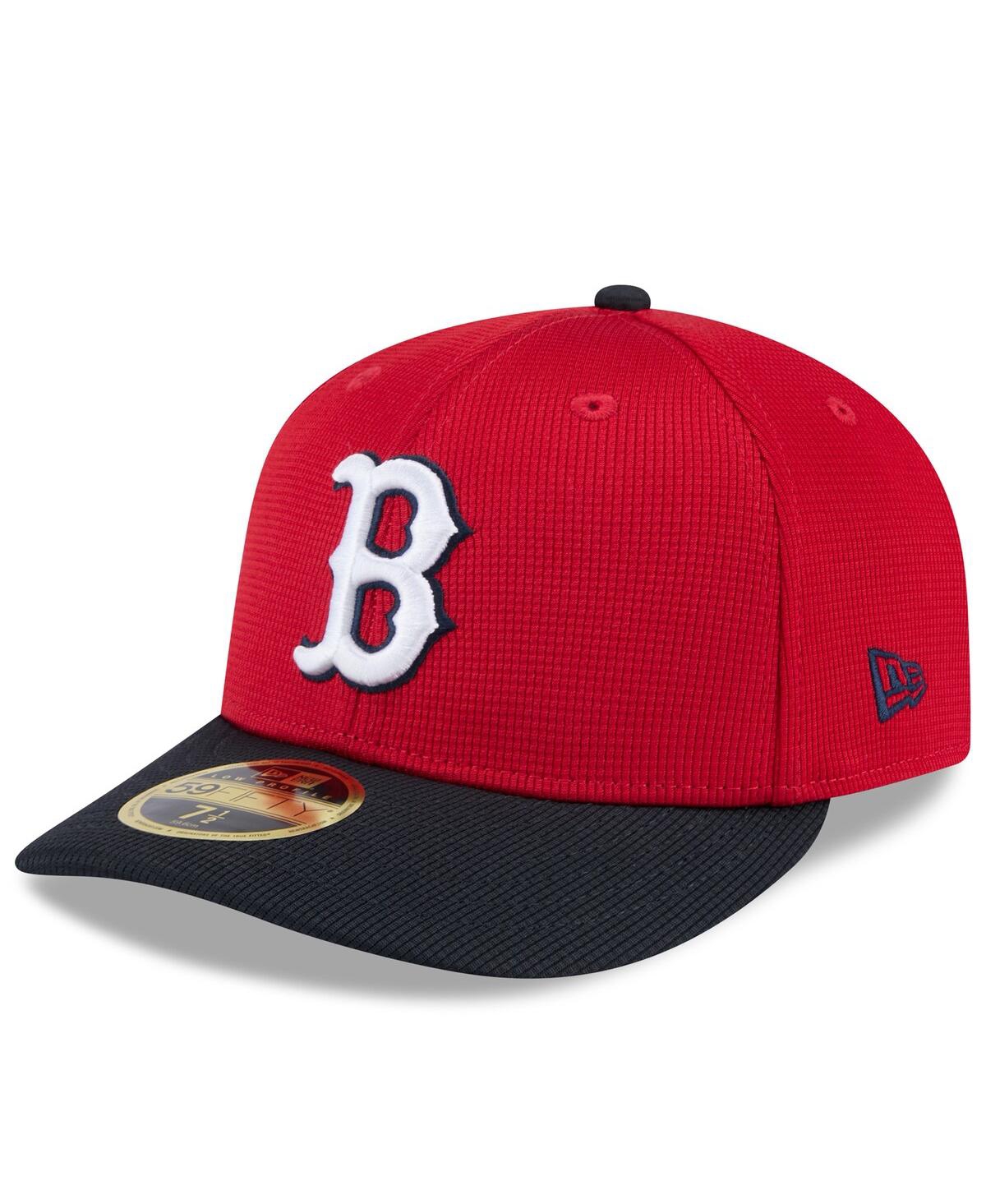 NEW ERA MEN'S RED/NAVY BOSTON RED SOX 2025 SPRING TRAINING LOW PROFILE 59FIFTY FITTED HAT 