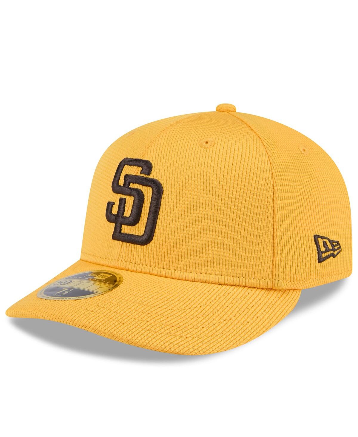 New Era Men's Gold San Diego Padres 2025 Spring Training Low Profile 59fifty Fitted Hat In Gold