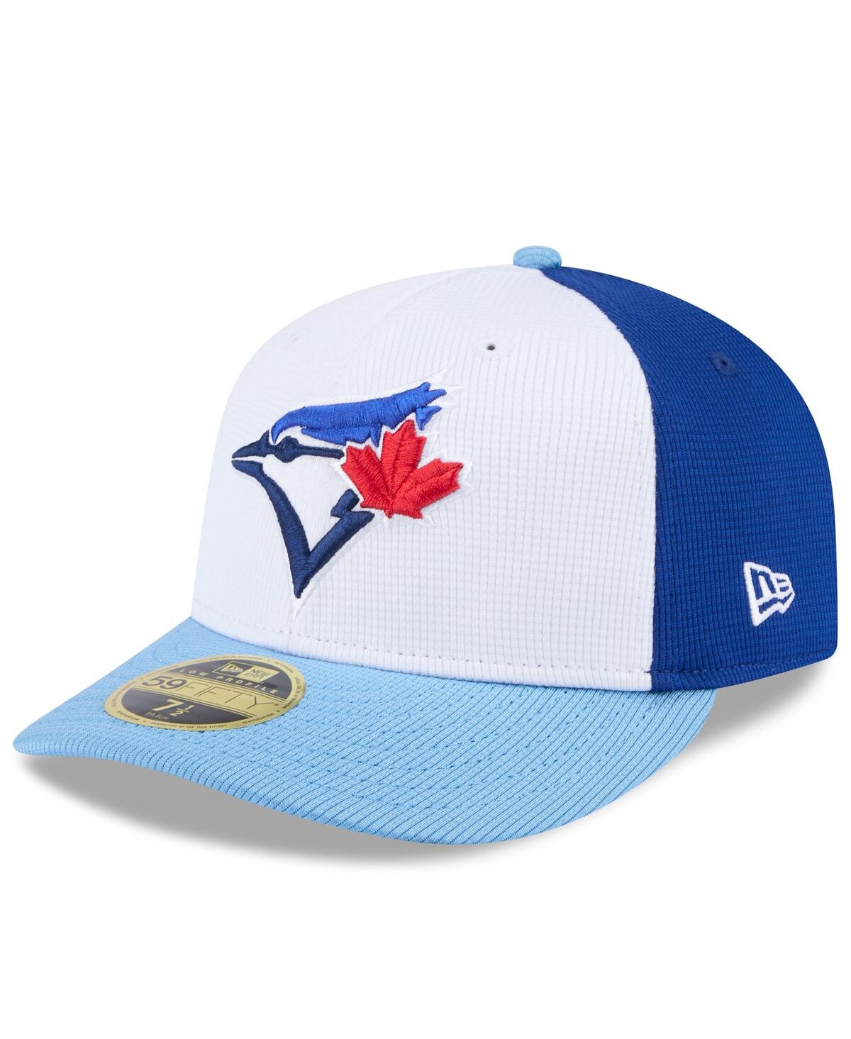 NEW ERA MEN'S WHITE/POWDER BLUE TORONTO BLUE JAYS 2025 SPRING TRAINING LOW PROFILE 59FIFTY FITTED HAT 