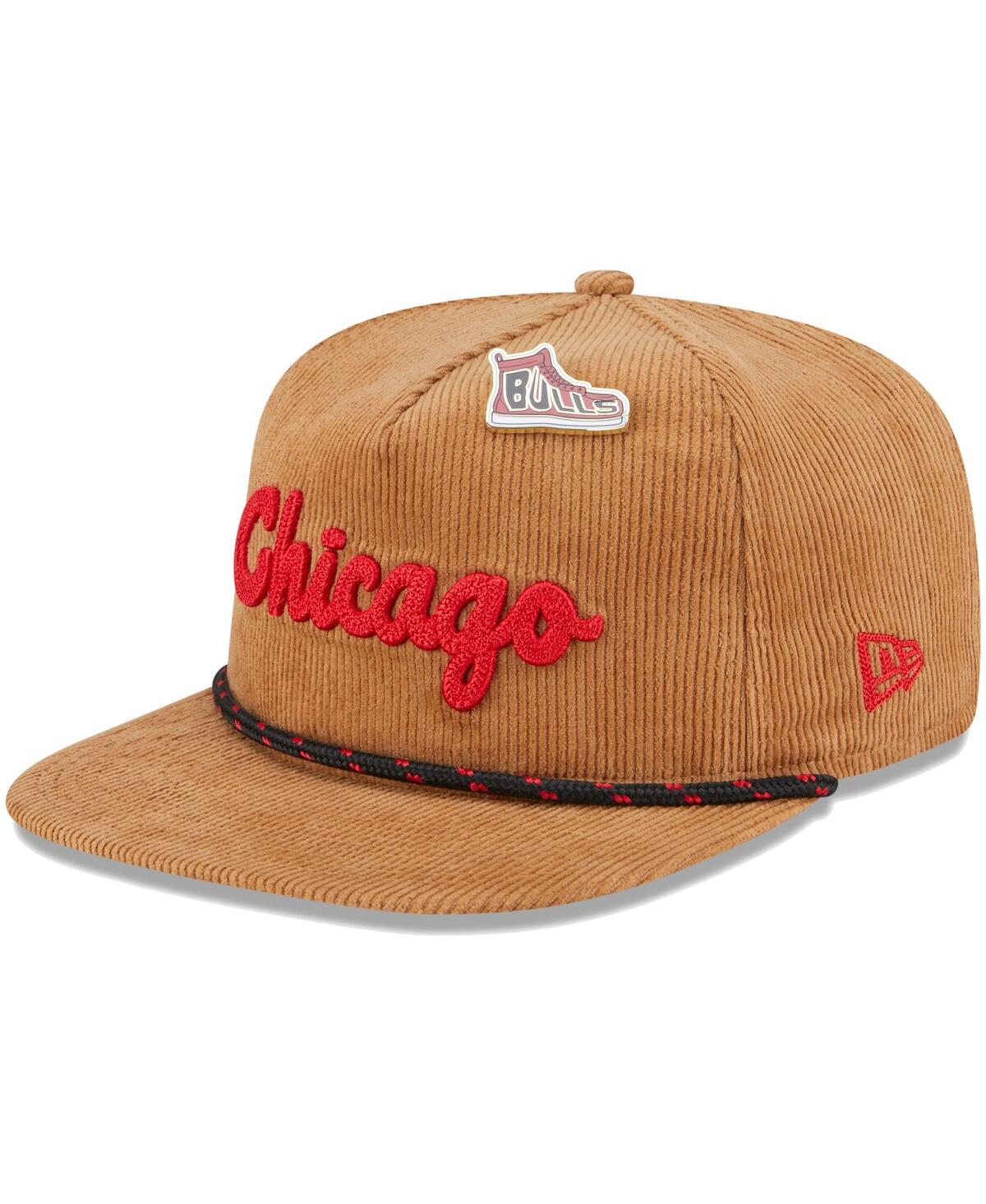 Men's Tan Chicago Bulls Victory Grove Corduroy Sneaker Pin Golfer Adjustable Hat - Tan