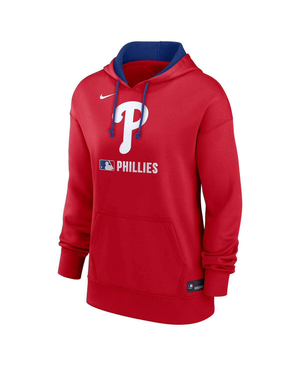 Nike Women's Philadelphia Phillies Authentic Collection  Therma Mlb Pullover Hoodie In Red