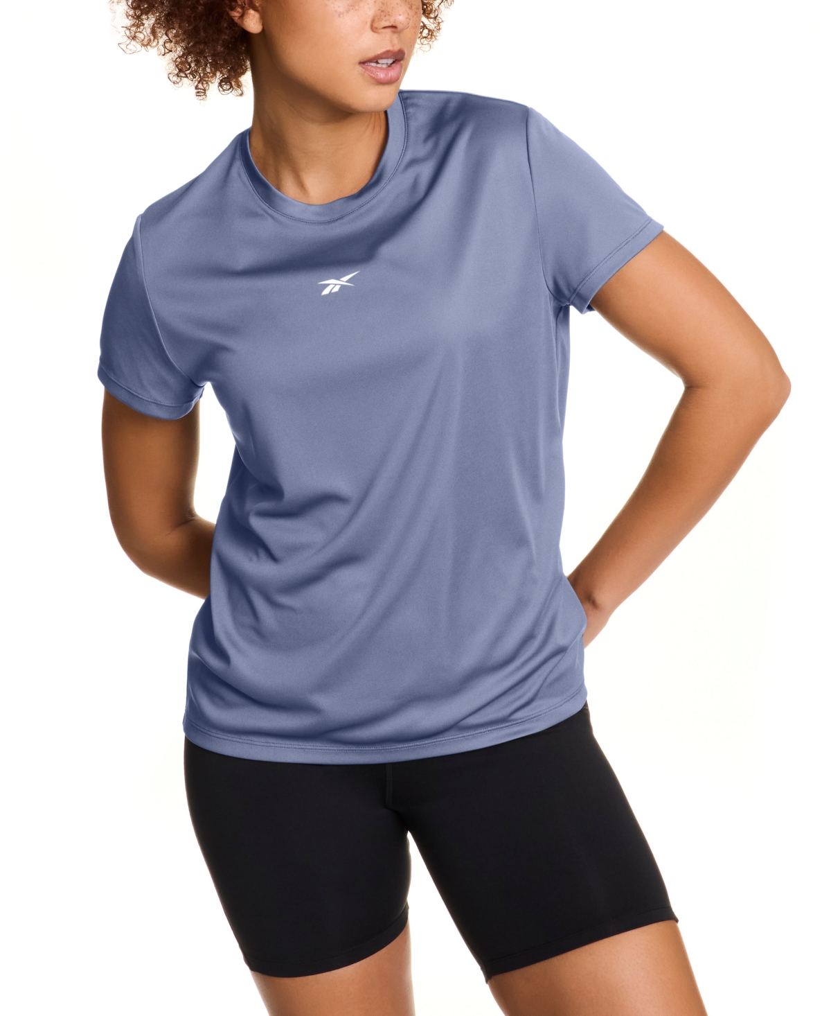 Reebok Women's Id Performance Tech Short-sleeve T-shirt In Blue