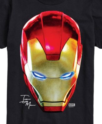 Men's Iron Man Oversized Face Short Sleeve T-Shirt