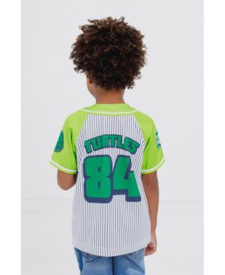 Little Boys Mesh Baseball Jersey Button Down Dress Shirt