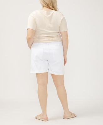 Plus Size Boyfriend Relaxed Mid Rise Shorts