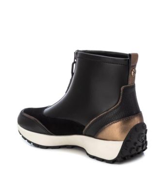 Carmela Leather Collection Women's Sneaker Booties By Xti