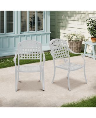 Patio Chairs set of 2 Cast Aluminum Patio Furniture Outdoor Patio Chairs Metal Patio Chairs Garden Chair for Indoor Outdoor Bistro Chairs for Balcony Porch Backyard Garden, Bronze