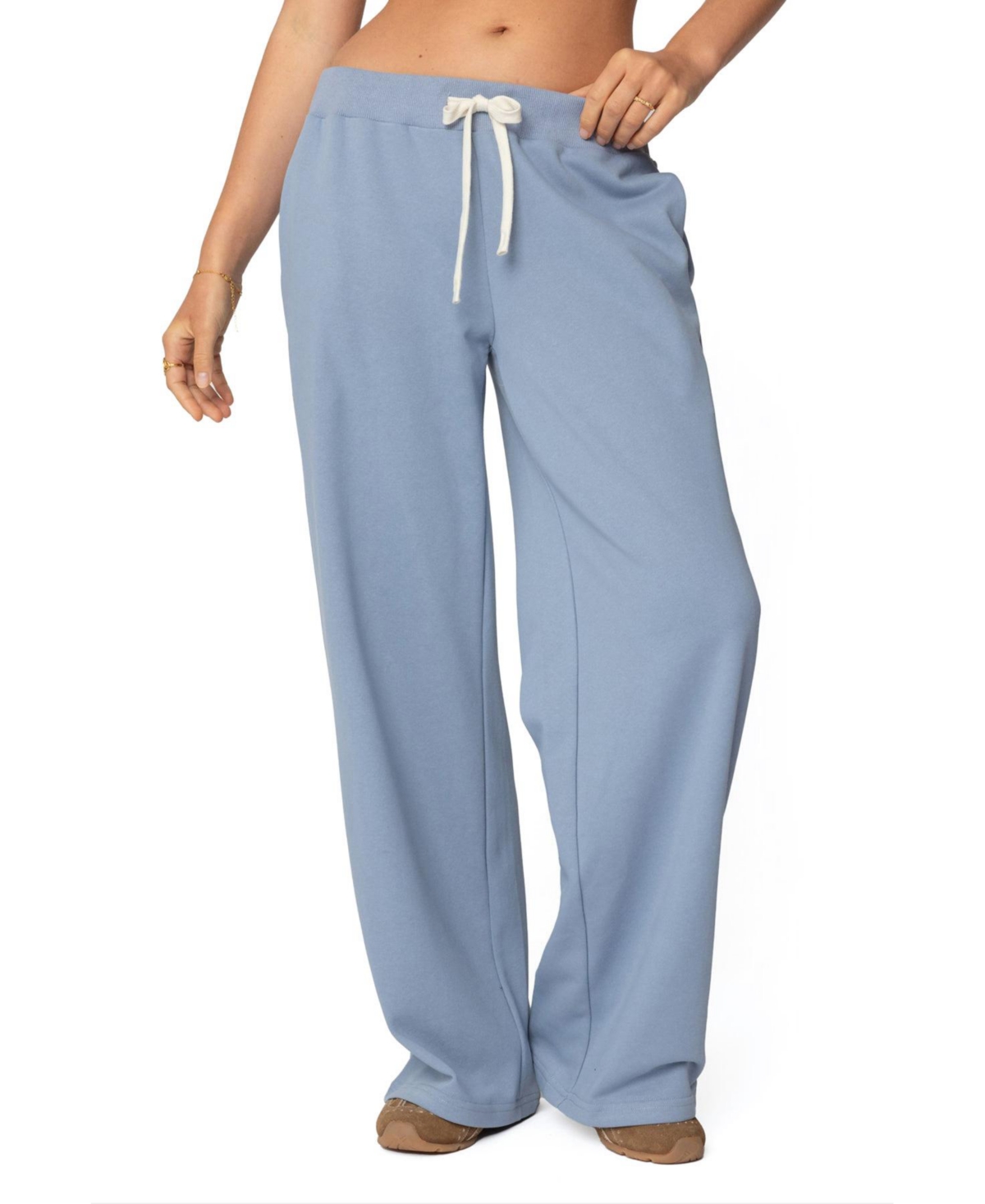 Womens French Terry Straight Leg Sweatpants - Blue