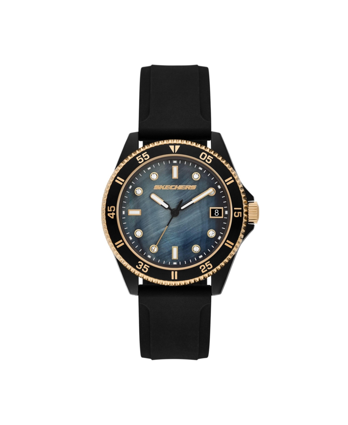 Women's Rosencrans Three-Hand Date, Black Polycarbonate Watch - Black
