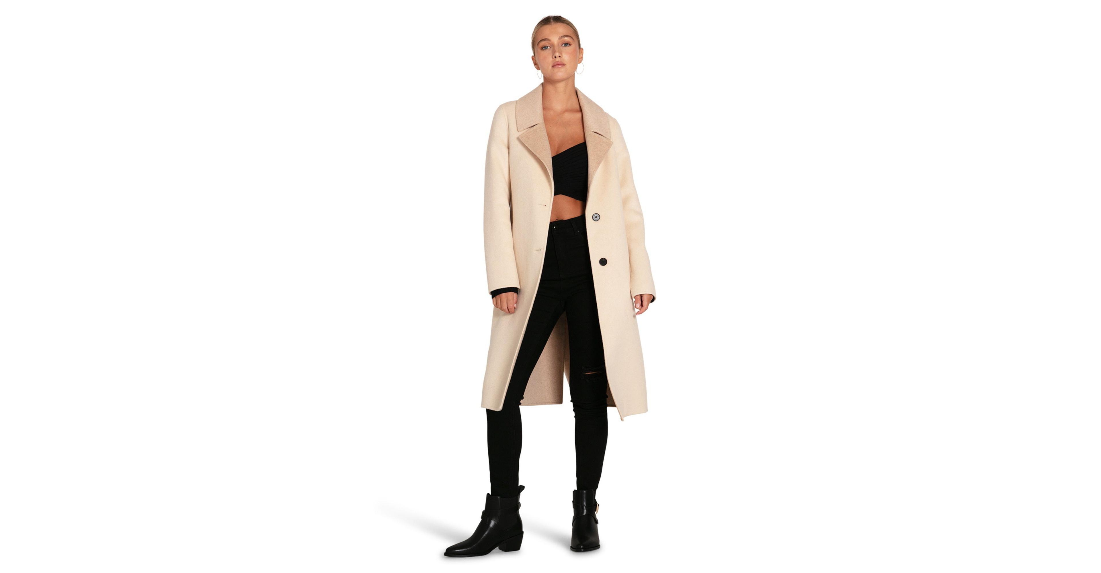 Belle & Bloom Women's Lexington Two Tone Wool Blend Coat