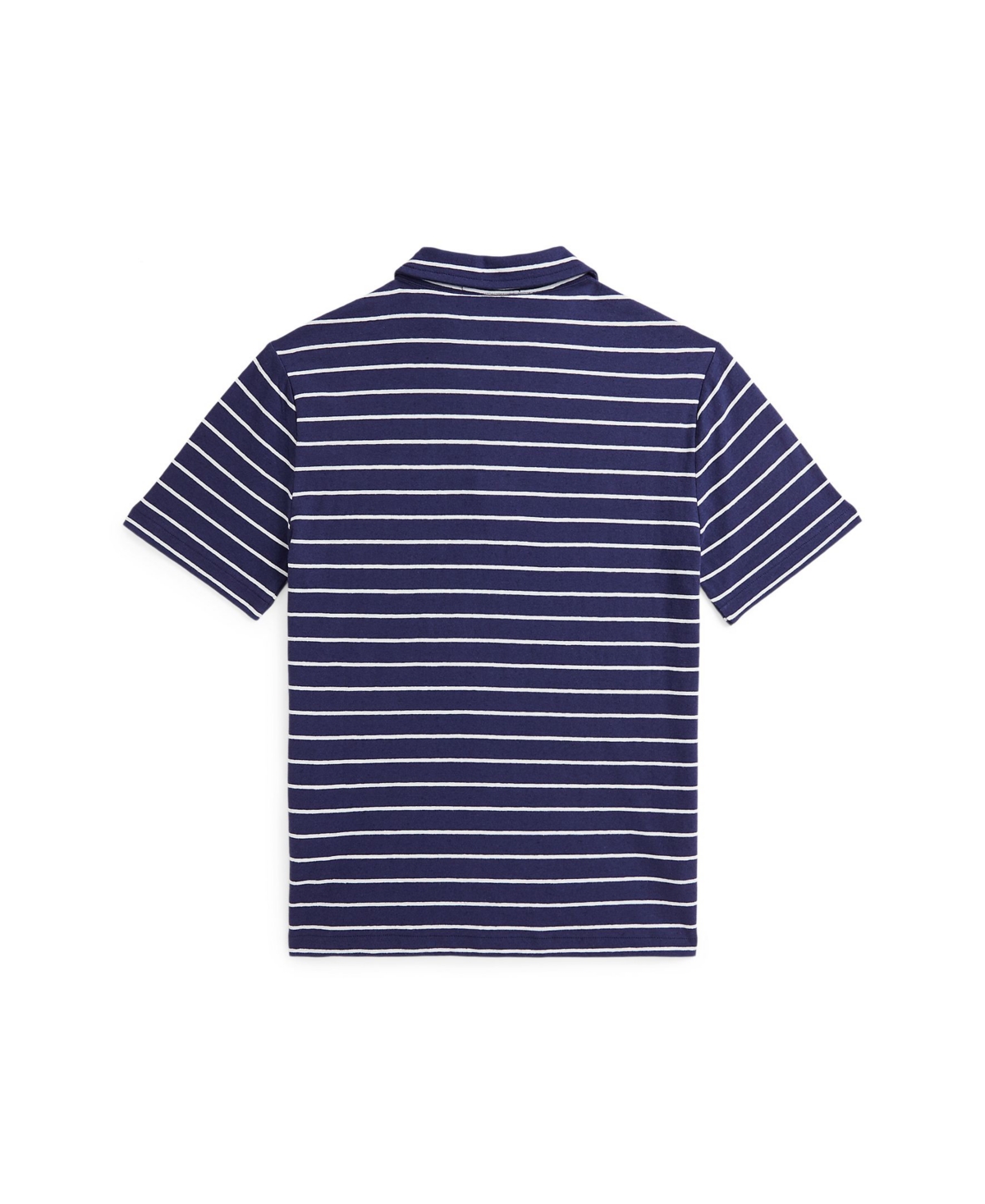 Polo Ralph Lauren Big Boys Striped Polo Shirt In Boathouse Navy,deckwash White