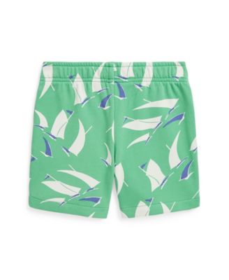 Toddler and Little Boys Sailboat-Print French Terry Short