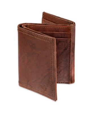 Men's RFID Crunch Leather Z-Fold Trifold Wallet